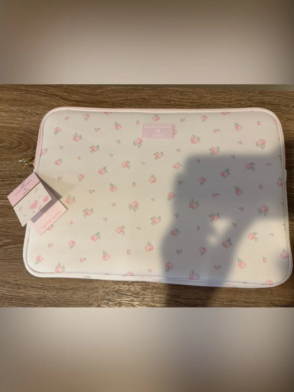 Loveshackfancy x target Blooming heirloom laptop sleeve strawberry macaroon